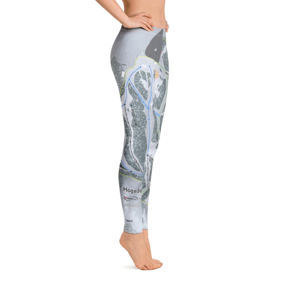 Hogadon, Wyoming Ski Trail Map Women's Base Layer Bottom - Powderaddicts