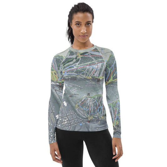 Holiday Valley Combo, New York Ski Trail Map Women's Base Layer Top - Powderaddicts