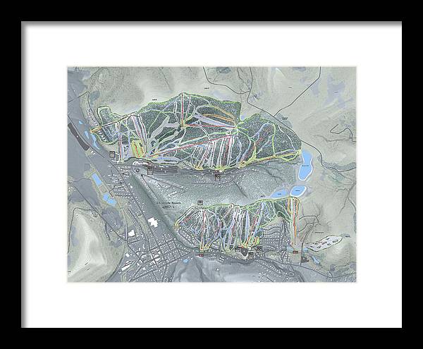 Holiday Valley Combo Ski Trail Map - Framed Print - Powderaddicts