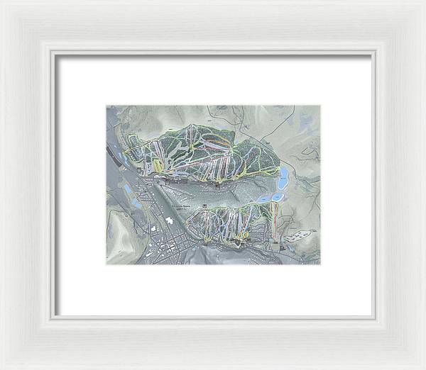 Holiday Valley Combo Ski Trail Map - Framed Print - Powderaddicts