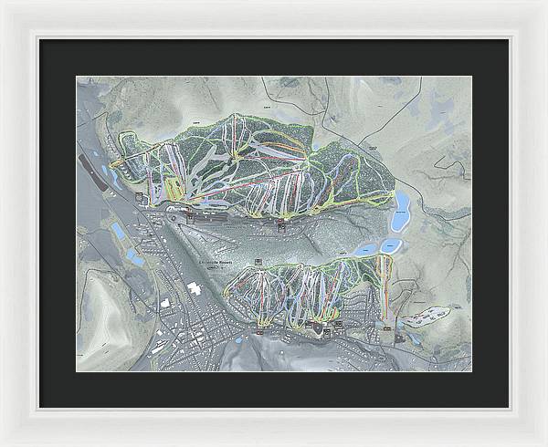 Holiday Valley Combo Ski Trail Map - Framed Print - Powderaddicts