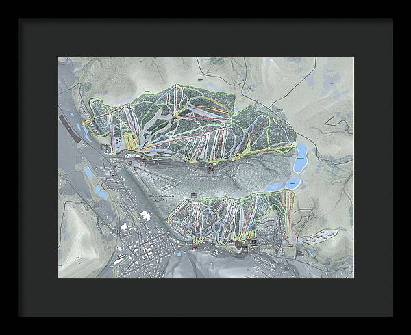 Holiday Valley Combo Ski Trail Map - Framed Print - Powderaddicts
