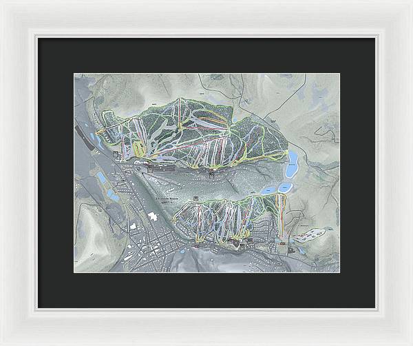 Holiday Valley Combo Ski Trail Map - Framed Print - Powderaddicts