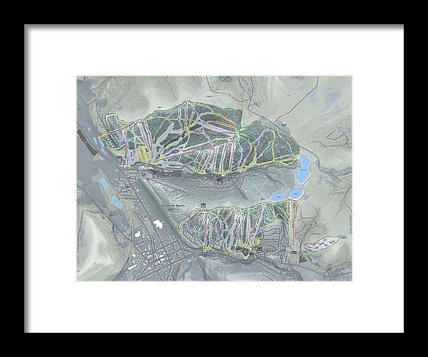 Holiday Valley Combo Ski Trail Map - Framed Print - Powderaddicts