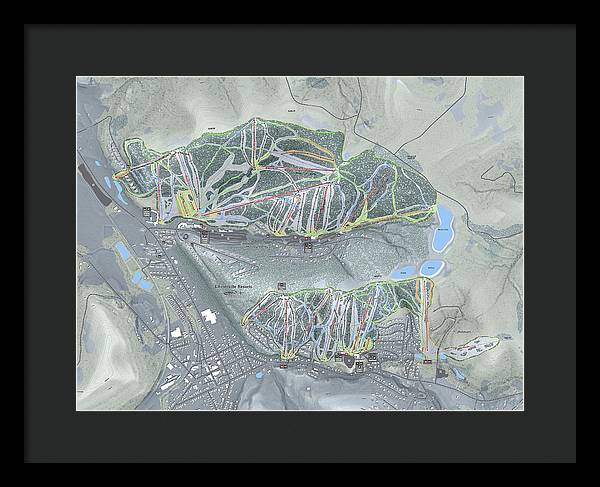 Holiday Valley Combo Ski Trail Map - Framed Print - Powderaddicts