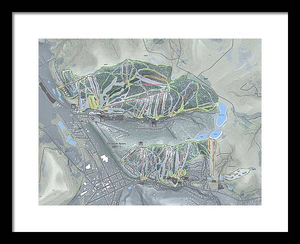 Holiday Valley Combo Ski Trail Map - Framed Print - Powderaddicts