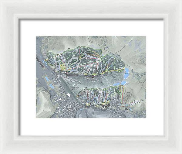 Holiday Valley Combo Ski Trail Map - Framed Print - Powderaddicts