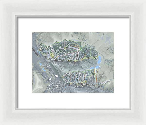 Holiday Valley Combo Ski Trail Map - Framed Print - Powderaddicts
