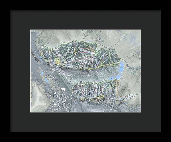 Holiday Valley Combo Ski Trail Map - Framed Print - Powderaddicts