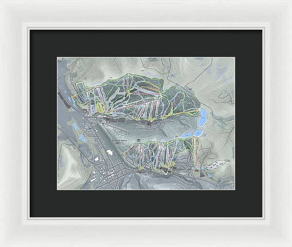 Holiday Valley Combo Ski Trail Map - Framed Print - Powderaddicts