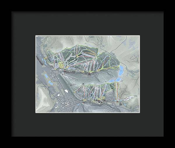 Holiday Valley Combo Ski Trail Map - Framed Print - Powderaddicts