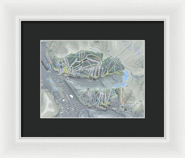 Holiday Valley Combo Ski Trail Map - Framed Print - Powderaddicts
