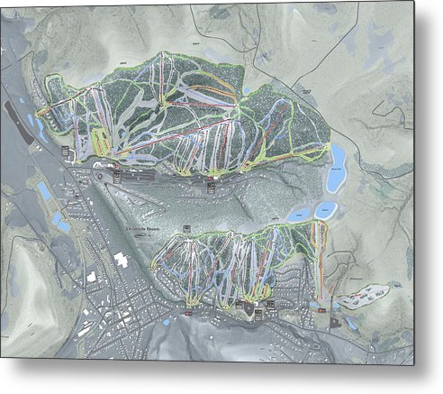 Holiday Valley Combo Ski Trail Map - Metal Print - Powderaddicts