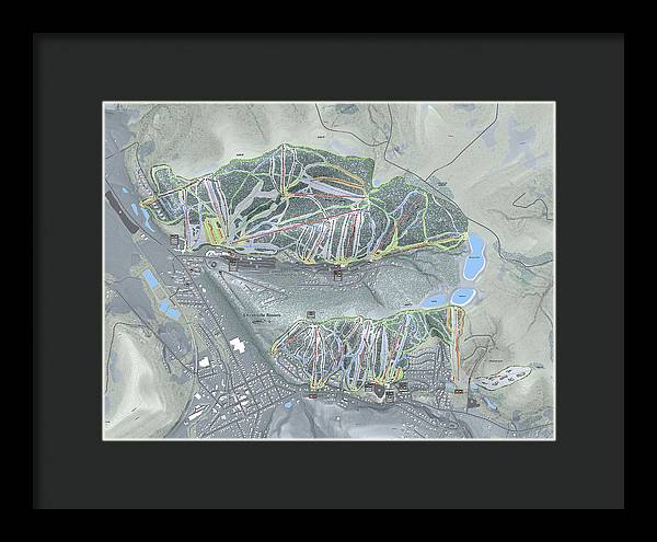 Holiday Valley Combo Ski Trail Map - Framed Print - Powderaddicts