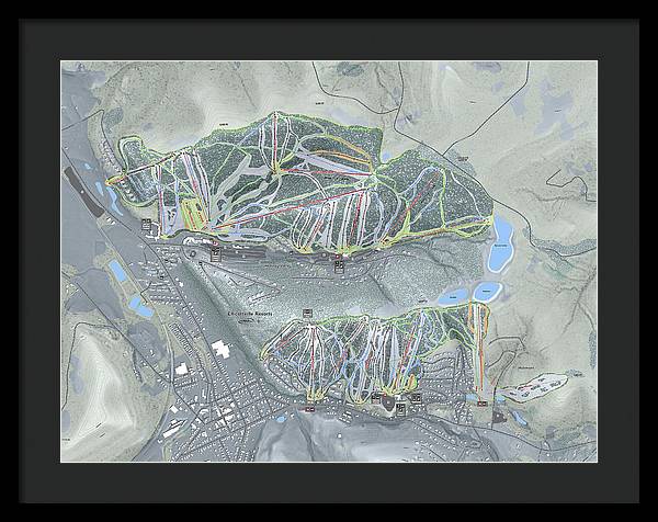 Holiday Valley Combo Ski Trail Map - Framed Print - Powderaddicts