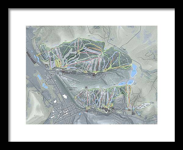 Holiday Valley Combo Ski Trail Map - Framed Print - Powderaddicts