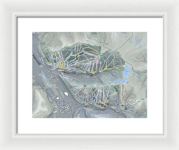 Holiday Valley Combo Ski Trail Map - Framed Print - Powderaddicts