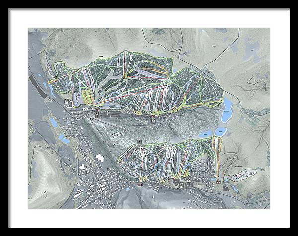 Holiday Valley Combo Ski Trail Map - Framed Print - Powderaddicts