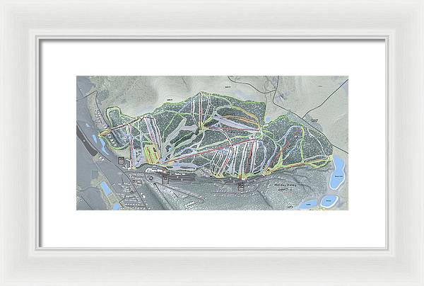 Holiday Valley Ski Trail Map - Framed Print - Powderaddicts