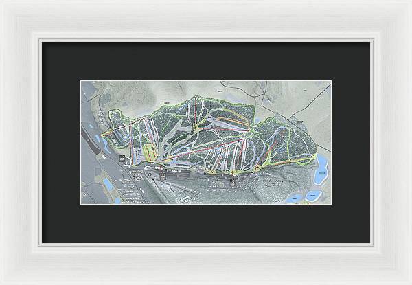 Holiday Valley Ski Trail Map - Framed Print - Powderaddicts