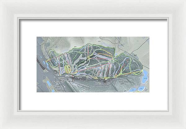Holiday Valley Ski Trail Map - Framed Print - Powderaddicts