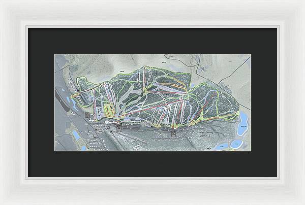 Holiday Valley Ski Trail Map - Framed Print - Powderaddicts