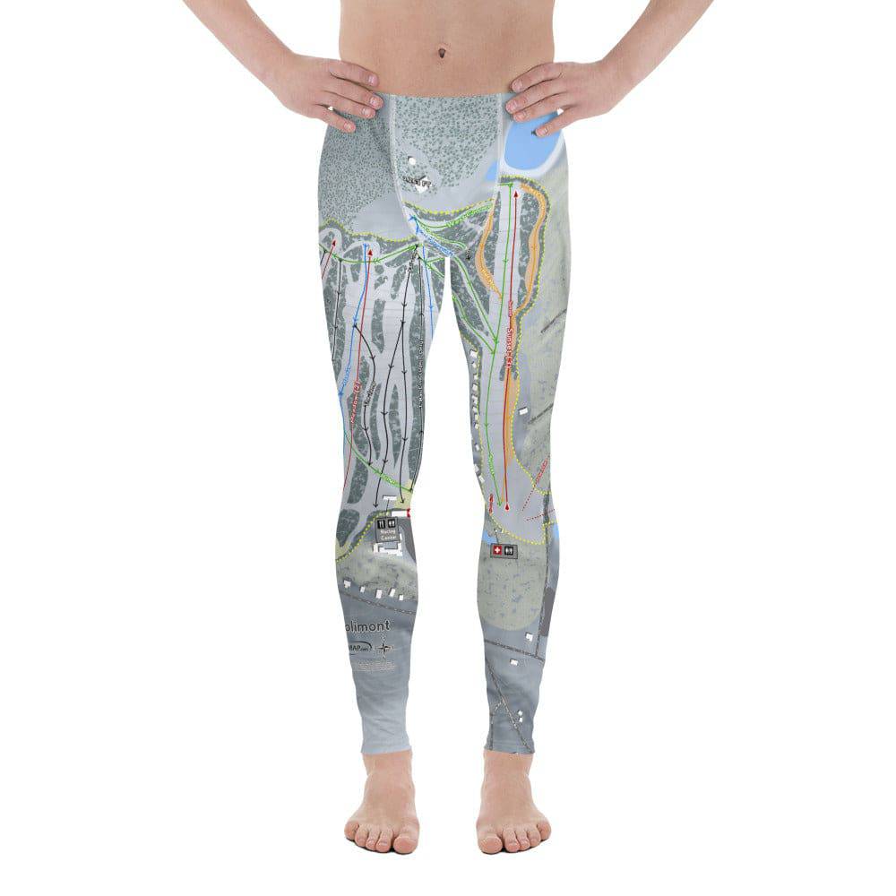 Holimont, New York Ski Trail Map Men's Base Layer Bottom - Powderaddicts