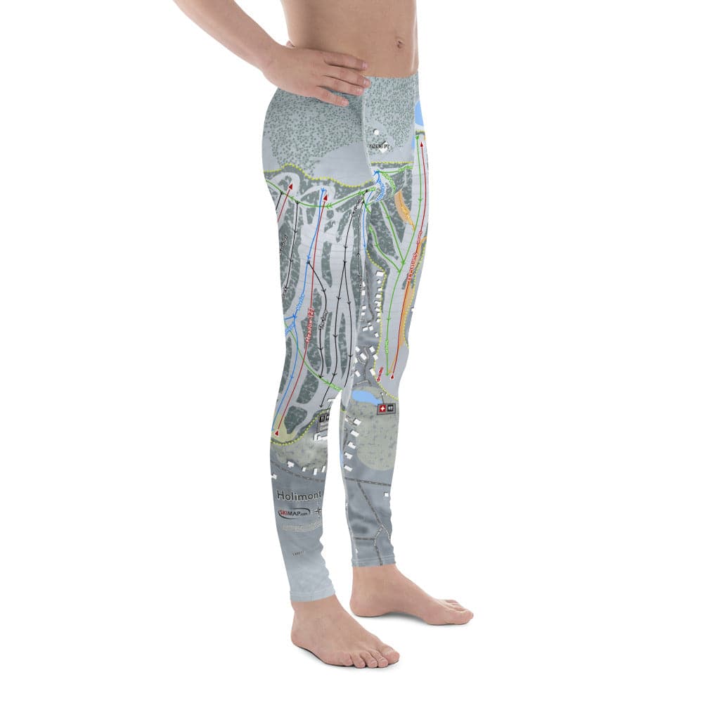 Holimont, New York Ski Trail Map Men's Base Layer Bottom - Powderaddicts