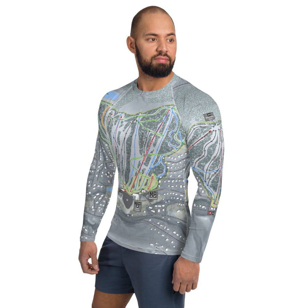 Holimont, New York Ski Trail Map Men's Base Layer Top - Powderaddicts