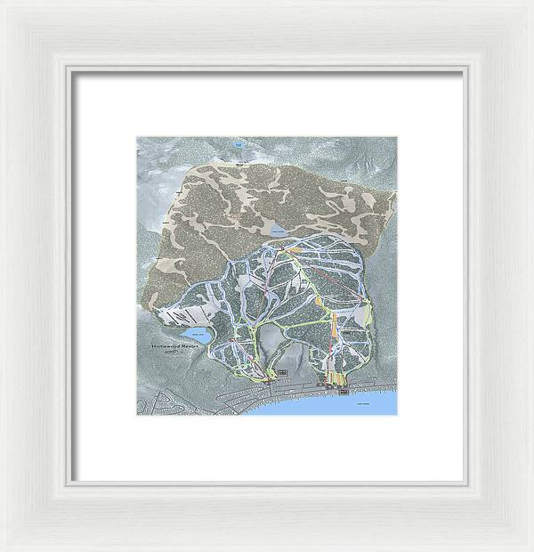 Homewood Ski Trail Map - Framed Print - Powderaddicts