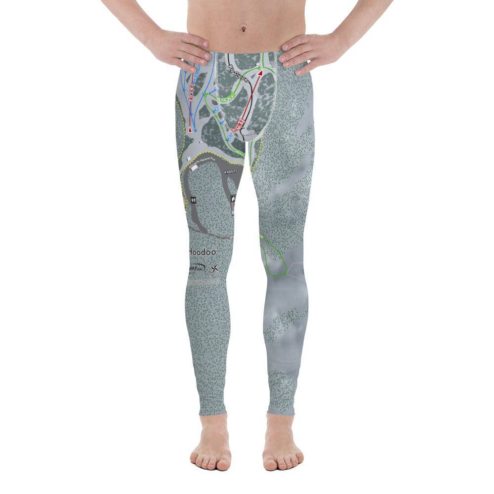Hoodoo, Oregon Ski Trail Map Men's Base Layer Bottom - Powderaddicts