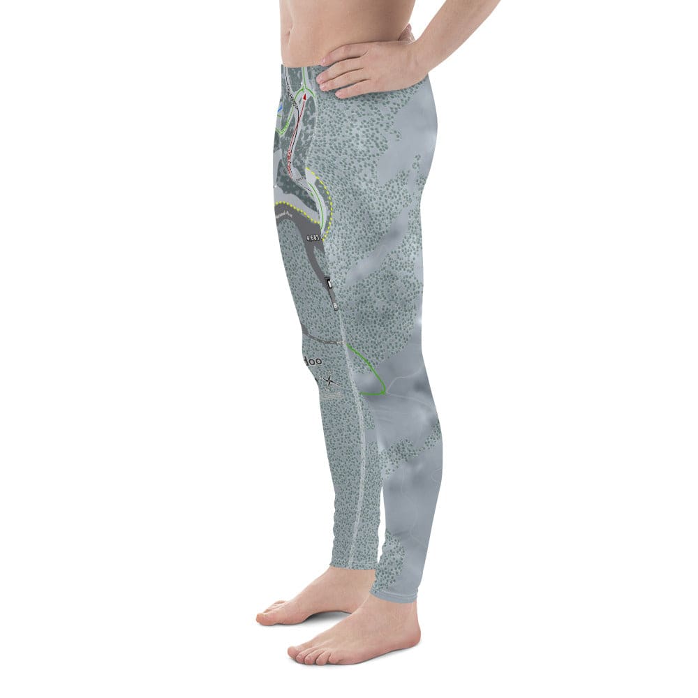 Hoodoo, Oregon Ski Trail Map Men's Base Layer Bottom - Powderaddicts