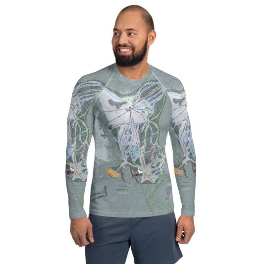 Hoodoo, Oregon Ski Trail Map Men's Base Layer Top - Powderaddicts