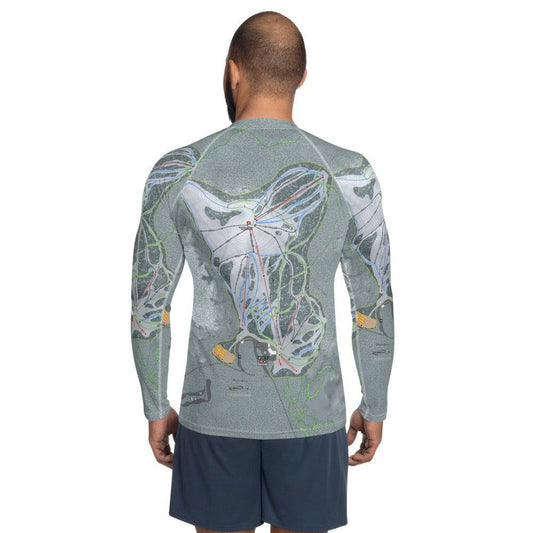 Hoodoo, Oregon Ski Trail Map Men's Base Layer Top - Powderaddicts