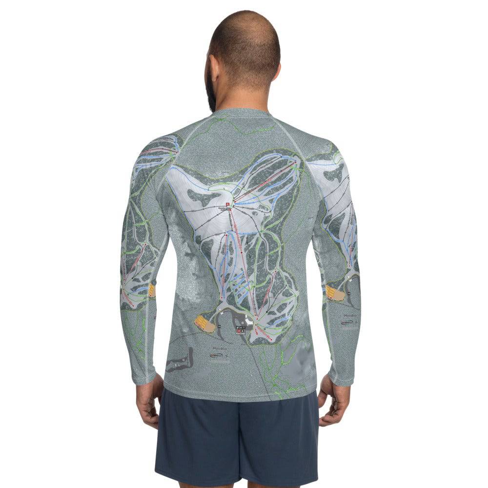 Hoodoo, Oregon Ski Trail Map Men's Base Layer Top - Powderaddicts