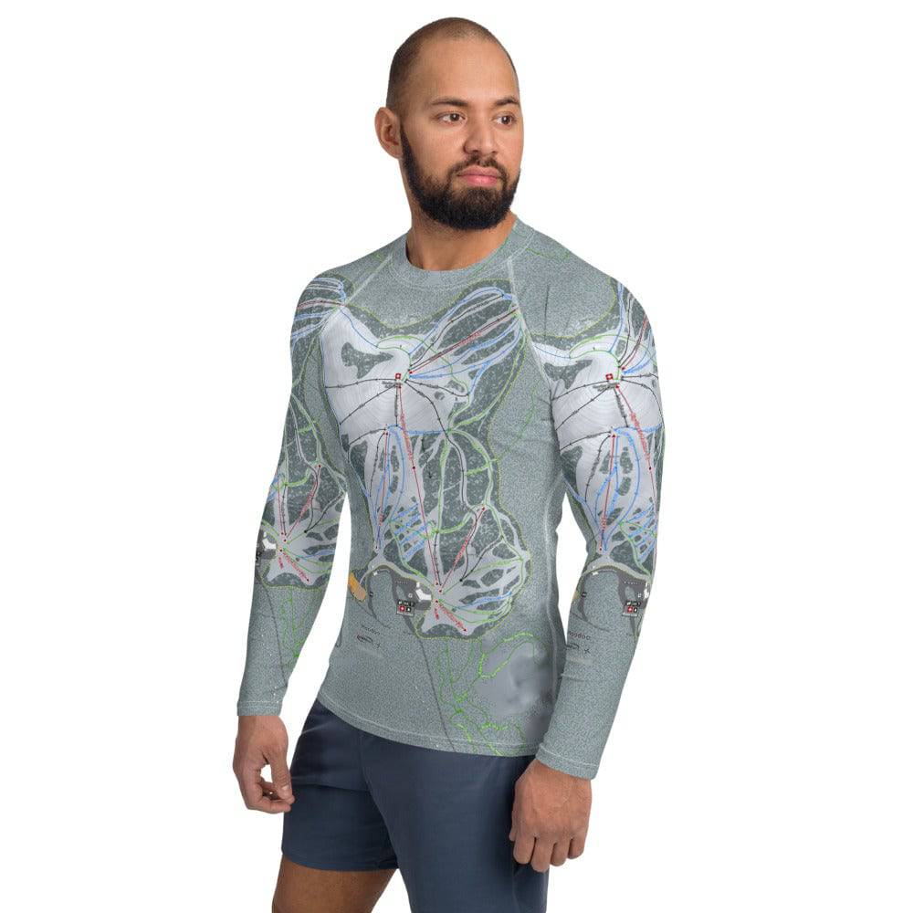 Hoodoo, Oregon Ski Trail Map Men's Base Layer Top - Powderaddicts