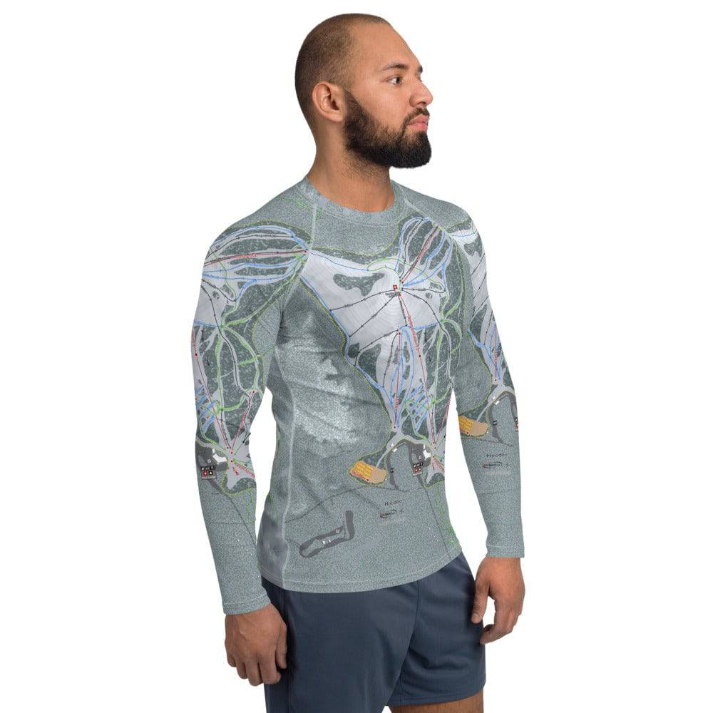 Hoodoo, Oregon Ski Trail Map Men's Base Layer Top - Powderaddicts