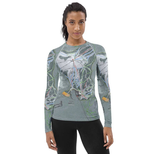 Hoodoo, Oregon Ski Trail Map Women's Base Layer Top - Powderaddicts