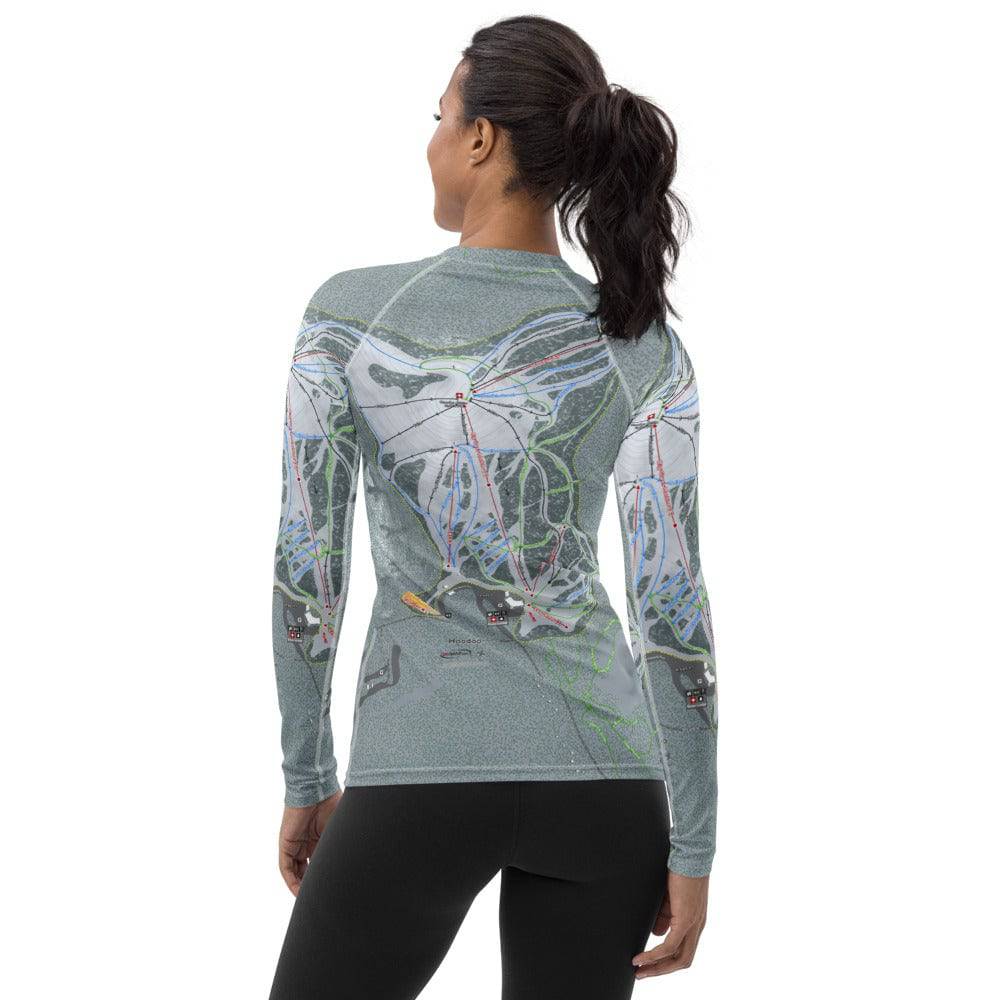 Hoodoo, Oregon Ski Trail Map Women's Base Layer Top - Powderaddicts