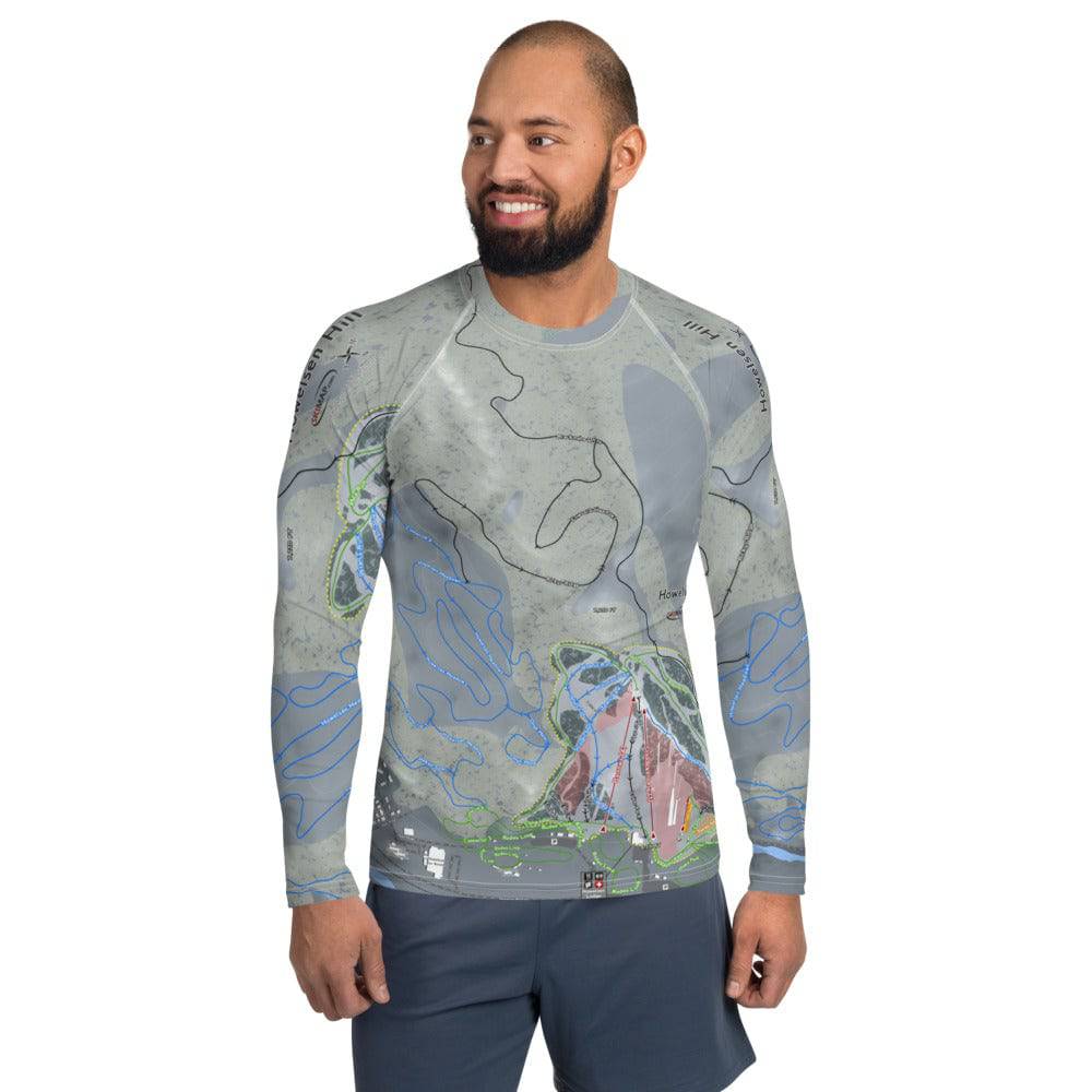 Howelsen Hill, Colorado Ski Trail Map Men's Base Layer Top - Powderaddicts