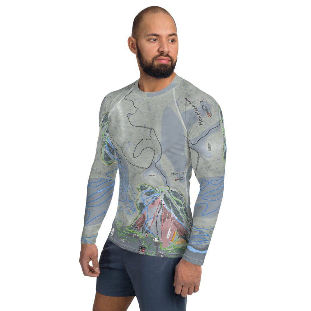 Howelsen Hill, Colorado Ski Trail Map Men's Base Layer Top - Powderaddicts