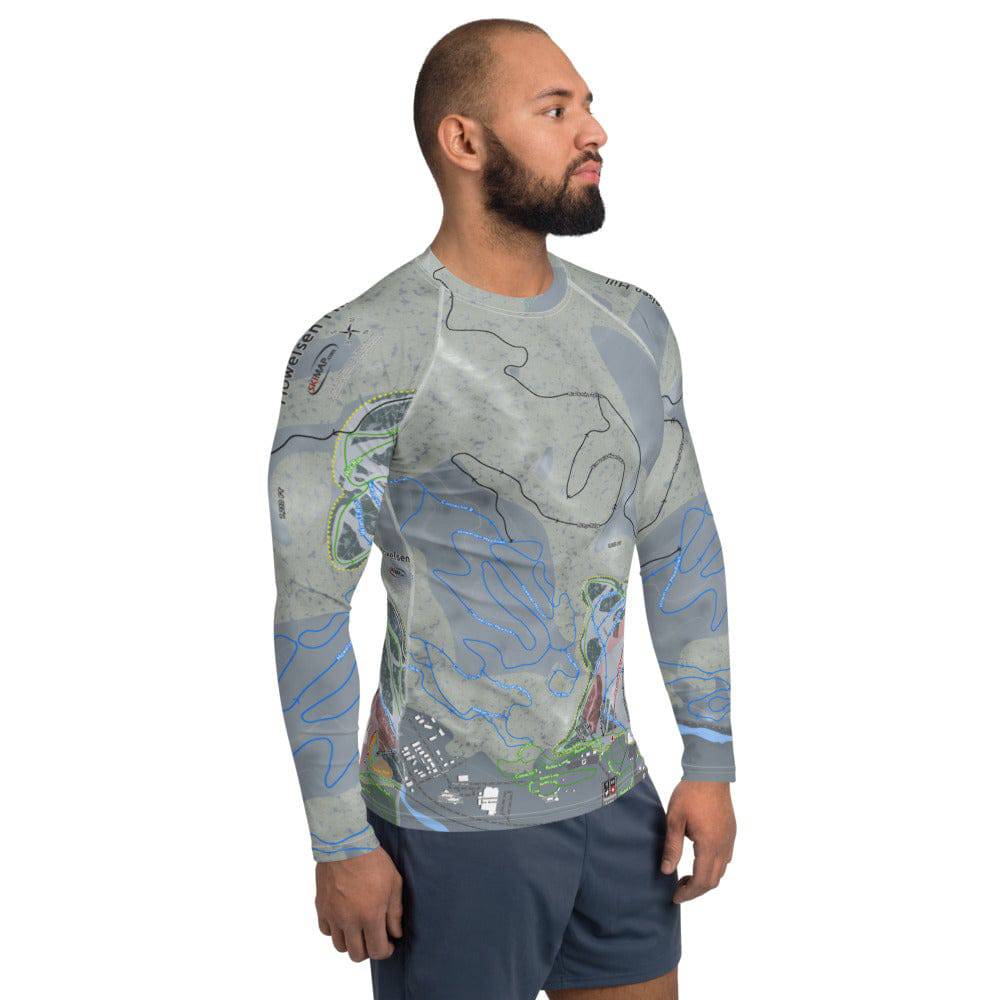 Howelsen Hill, Colorado Ski Trail Map Men's Base Layer Top - Powderaddicts