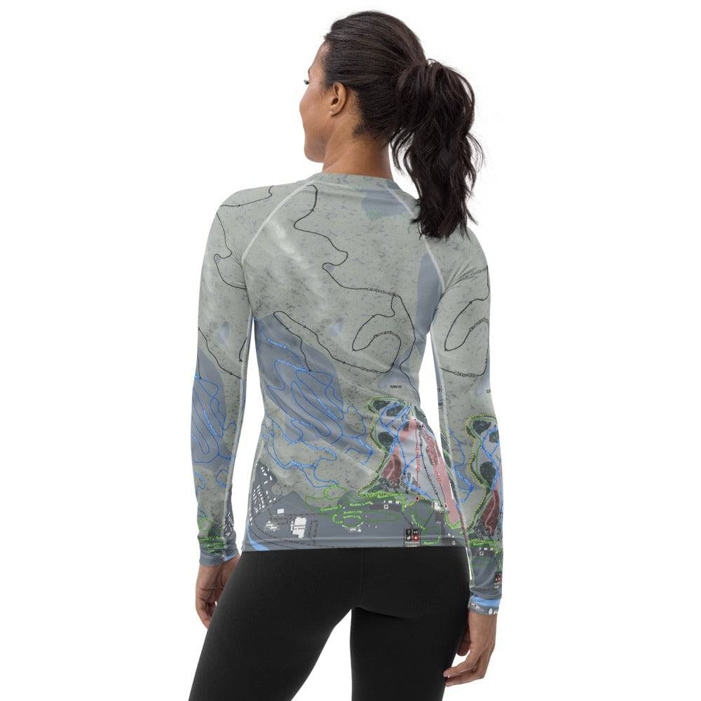 Howelsen Hill, Colorado Ski Trail Map Women's Base Layer Top - Powderaddicts