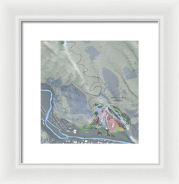 Howelsen Hill Ski Trail Map - Framed Print - Powderaddicts