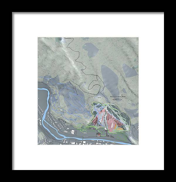 Howelsen Hill Ski Trail Map - Framed Print - Powderaddicts