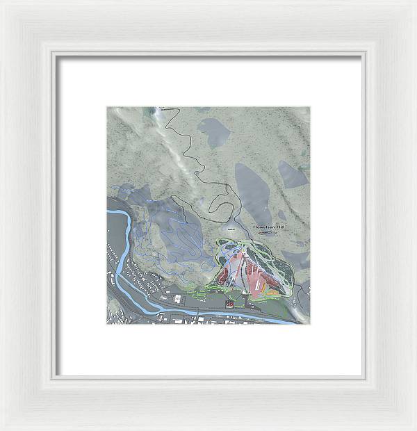 Howelsen Hill Ski Trail Map - Framed Print - Powderaddicts