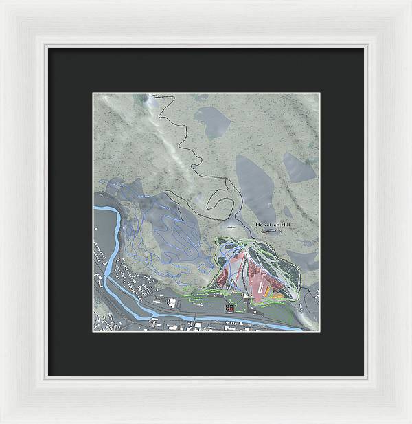 Howelsen Hill Ski Trail Map - Framed Print - Powderaddicts