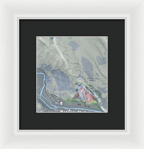 Howelsen Hill Ski Trail Map - Framed Print - Powderaddicts
