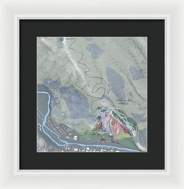 Howelsen Hill Ski Trail Map - Framed Print - Powderaddicts