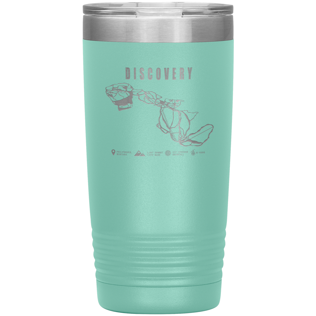 Discovery Montana Ski Trail Map 20oz Tumbler - Powderaddicts